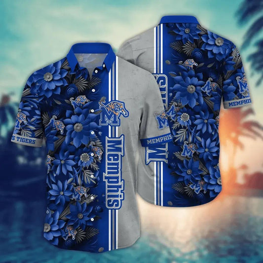 Memphis Tigers NCAA Flower Aloha Hawaiian Shirt 3, NCAA Hawaiian Shirt Moonbestprint