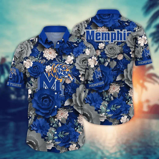 Memphis Tigers NCAA Flower Aloha Hawaiian Shirt 4, NCAA Hawaiian Shirt Moonbestprint