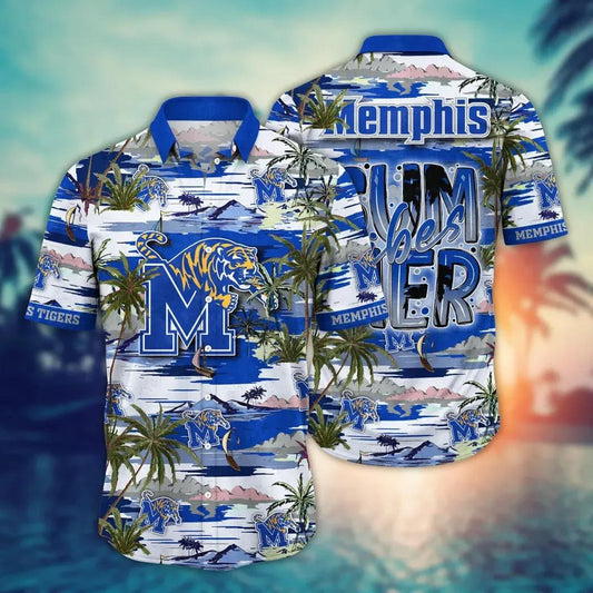 Memphis Tigers NCAA Flower Aloha Hawaiian Shirt 7, NCAA Hawaiian Shirt Moonbestprint