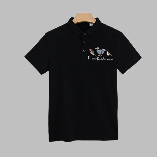 Men's Animal FDT Flicker Dodo Titmouse Polo Shirt - Moonbestprint