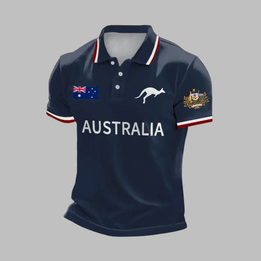 Men's Australia Patriotic Polo Shirt - Moonbestprint