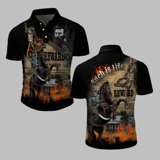 Men's Eureka Flag Aussie Outlaw Polo Shirt - Moonbestprint