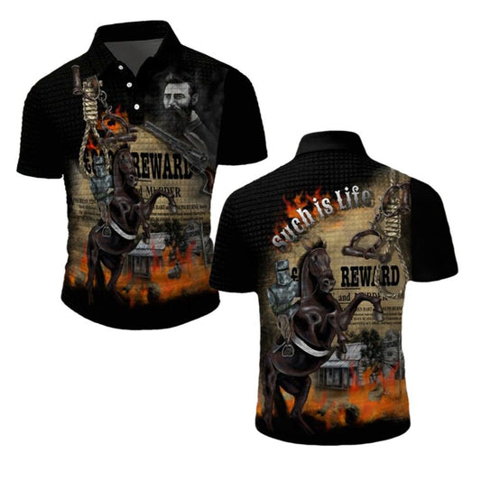 Men's Eureka Flag Aussie Outlaw Polo Shirt - Moonbestprint