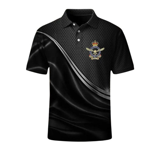 Men's Vintage Australia Coat of Arms Crown Printed Polo Shirt - Moonbestprint