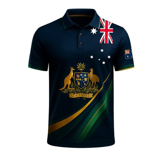 Men's Vintage Australian Holiday Smart Polo Shirt - Moonbestprint