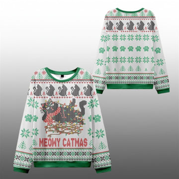 Meowy Catmas Ugly Sweater 2026 Christmas - Moonbestprint