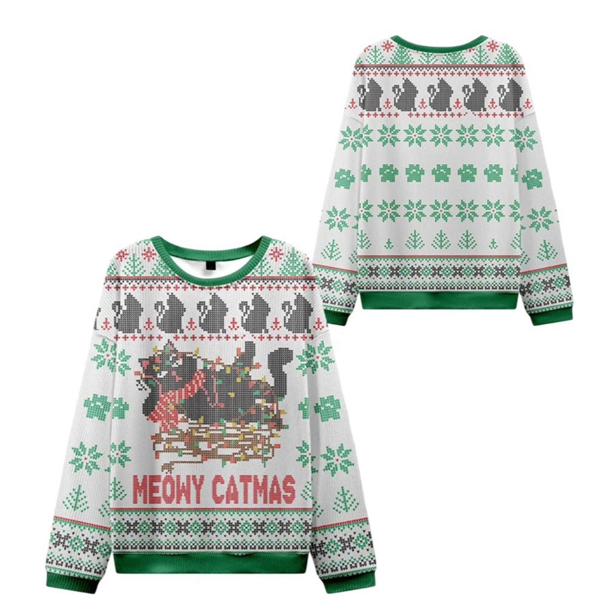 Meowy Catmas Ugly Sweater 2026 Christmas - Moonbestprint