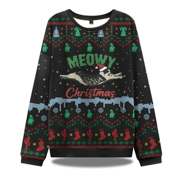 2026 Meowy Christmas Adventure Ugly Christmas Sweater Moonbestprint