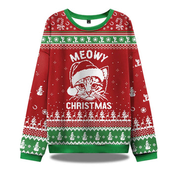 2026 Meowy Christmas Ugly Sweater Moonbestprint