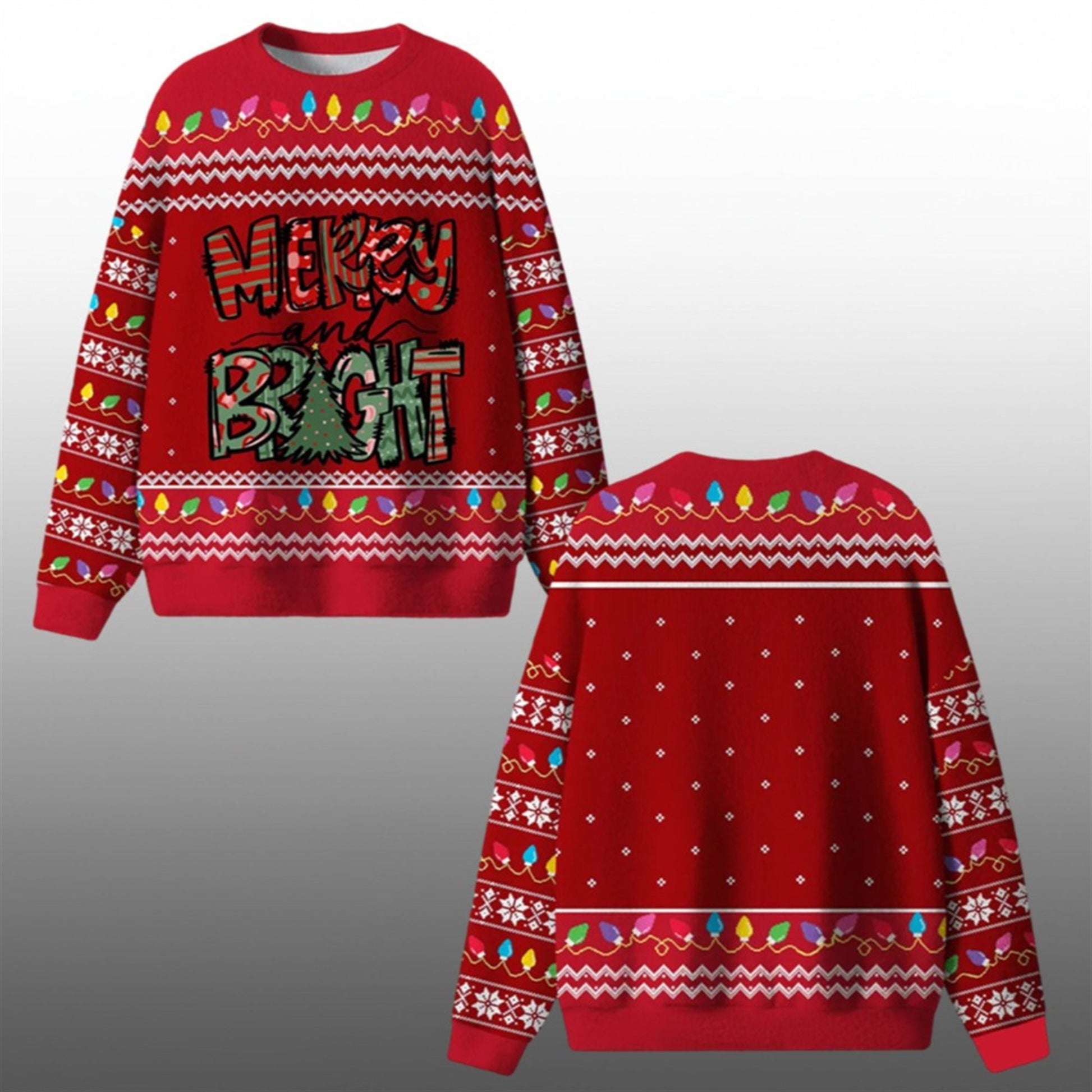 Merry And Bright Ugly Sweater 2026 Christmas - Moonbestprint