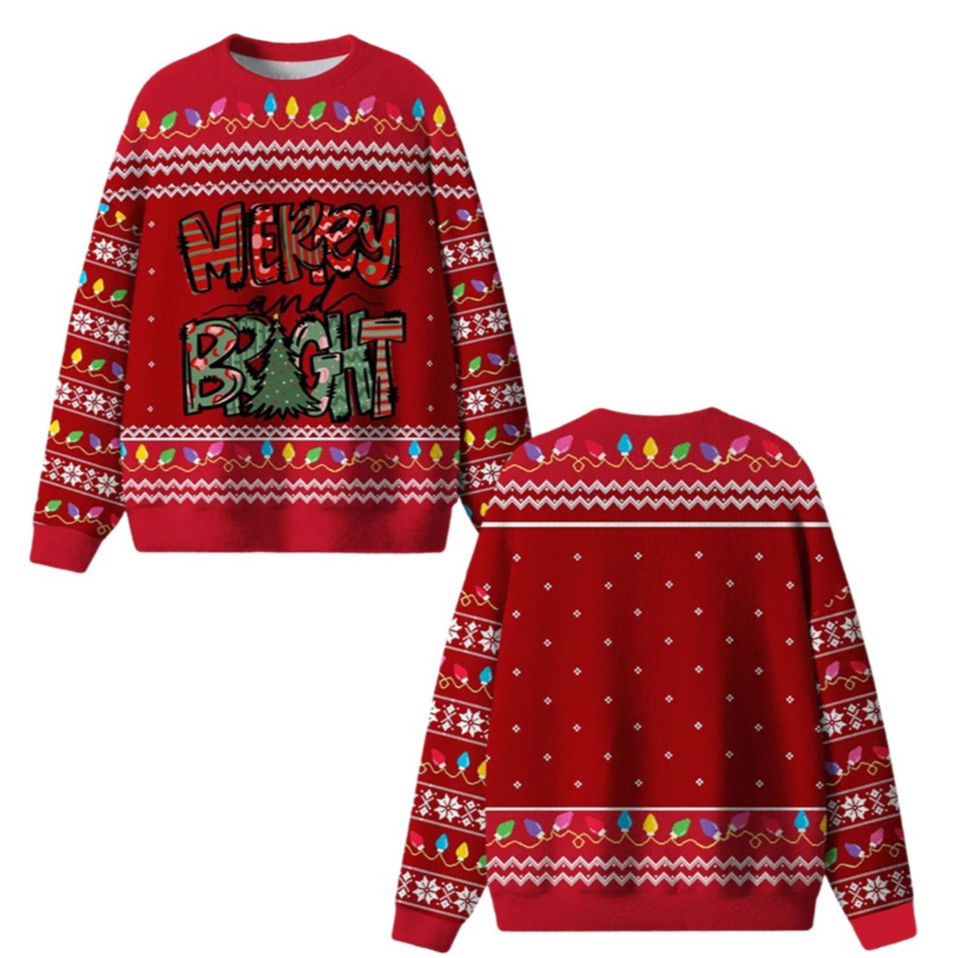 Merry And Bright Ugly Sweater 2026 Christmas - Moonbestprint