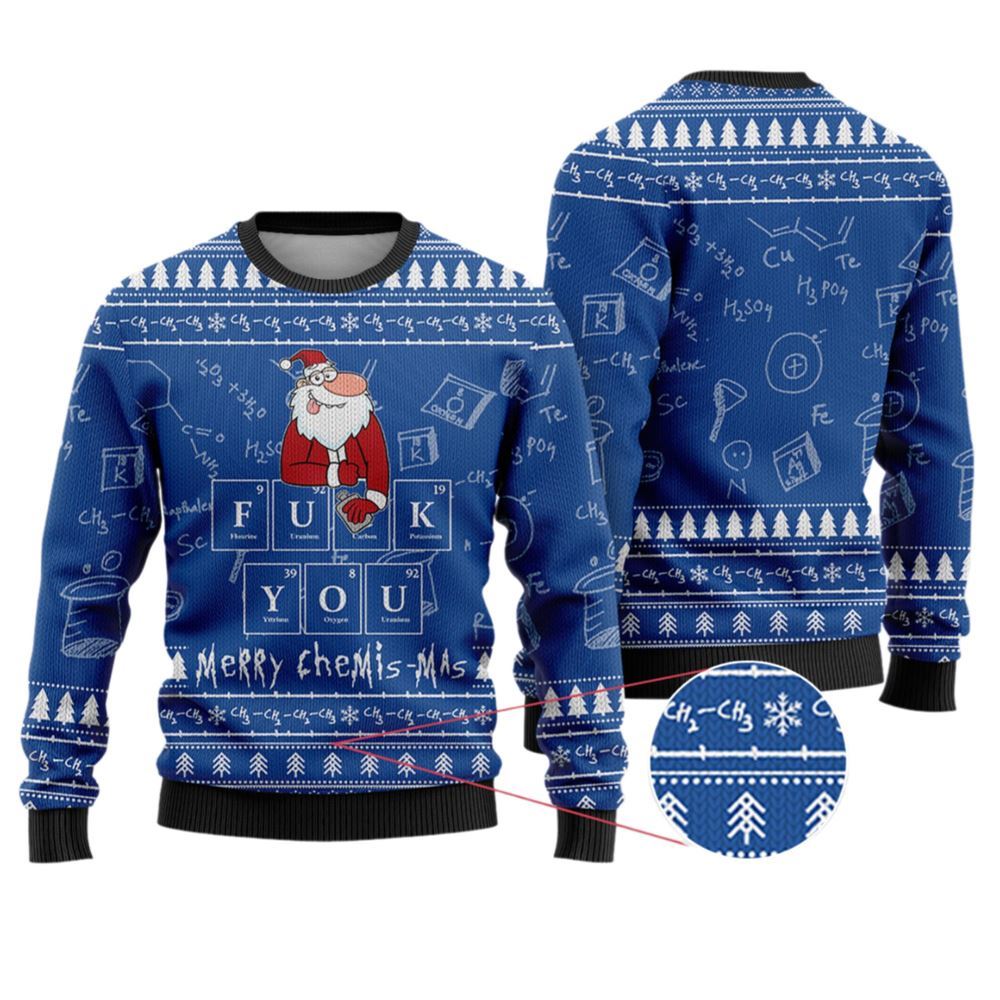 Merry Chemis-mas Science Ugly Christmas Sweater - Moonbestprint