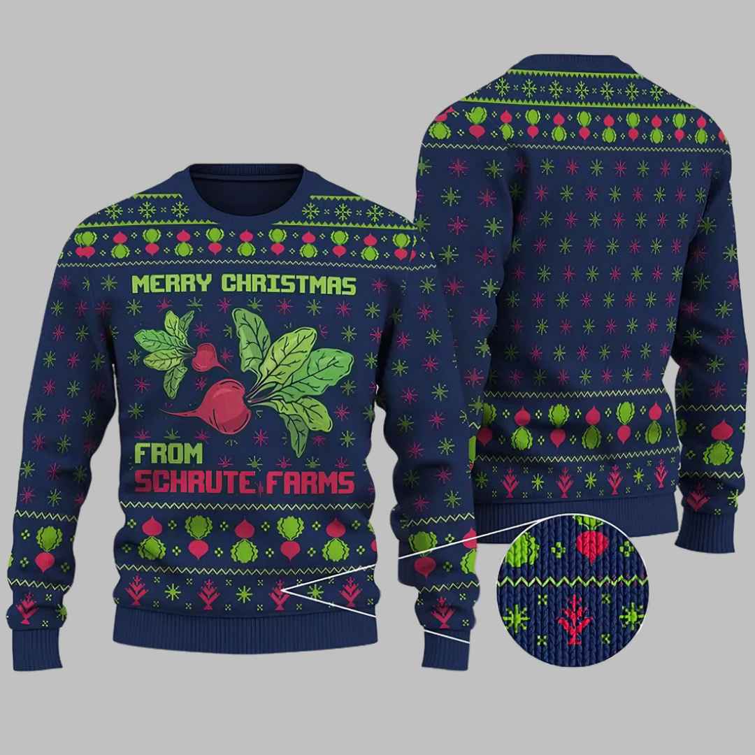 Merry Christmas From Schrute Farms Ugly Christmas Sweater – Moonbestprint