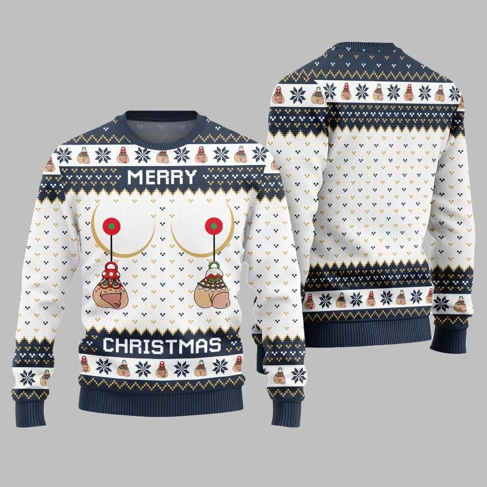 Merry Christmas Humorous Ugly Sweater Christmas 2026 - Moonbestprint