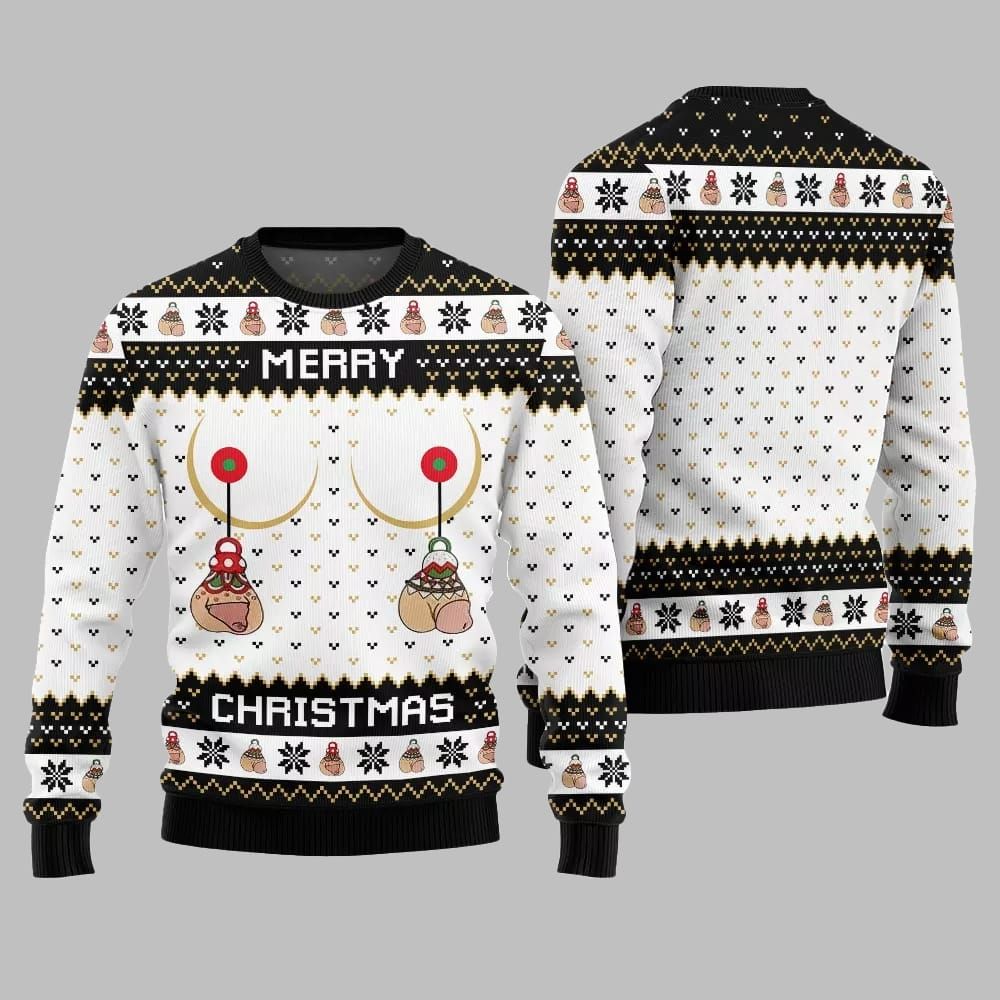Merry Christmas Humorous Ugly Sweater Christmas 2026 - Moonbestprint