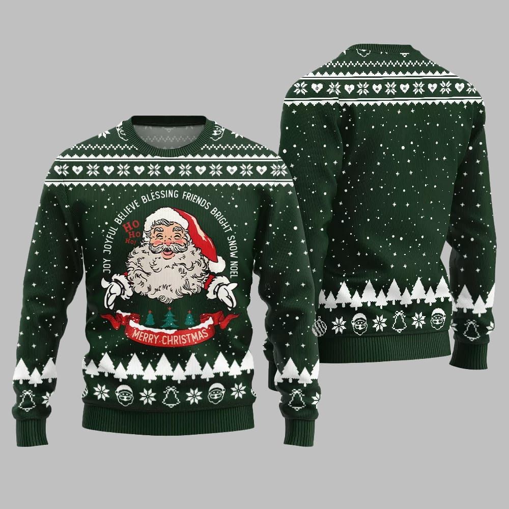 Merry Christmas Santa Ugly Sweater Christmas 2026 - Moonbestprint