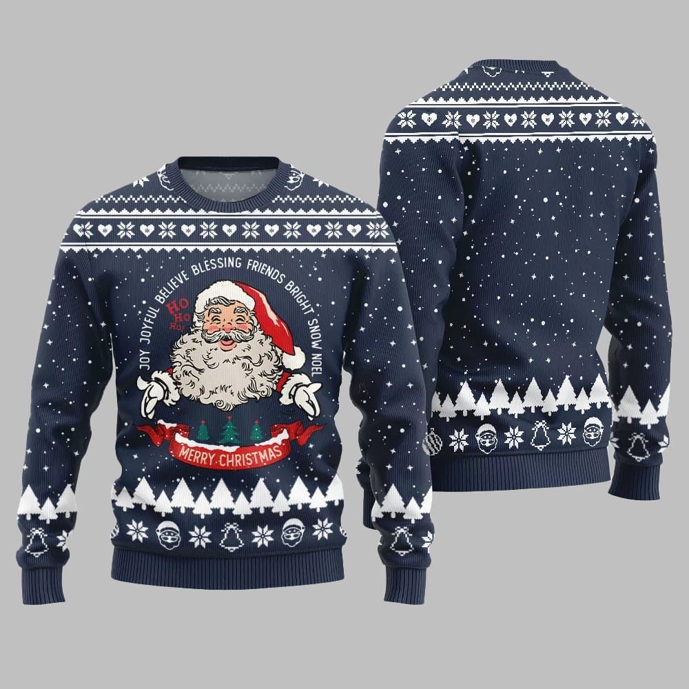 Merry Christmas Santa Ugly Sweater Christmas 2026 - Moonbestprint