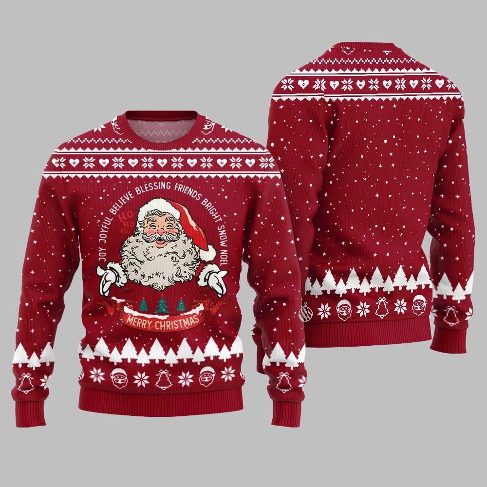 Merry Christmas Santa Ugly Sweater Christmas 2026 - Moonbestprint