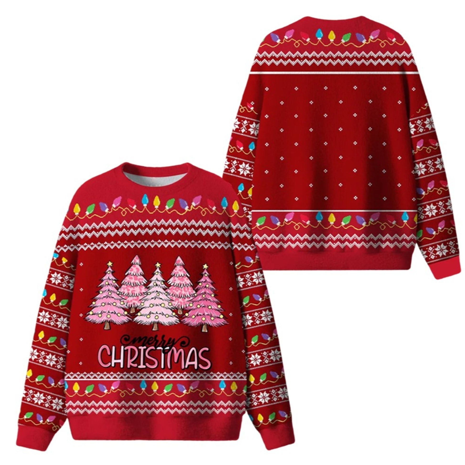 Merry Christmas Trees Ugly Sweater 2026 Christmas - Moonbestprint