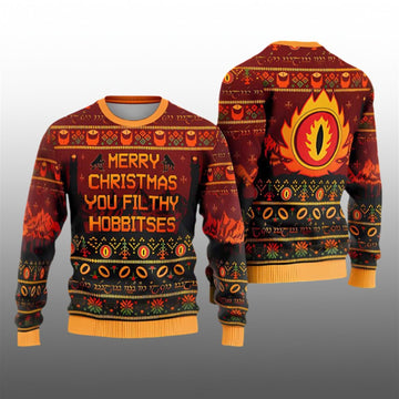 Merry Christmas You Filthy Hobbitses Ugly Sweater 2026 Christmas - Moonbestprint