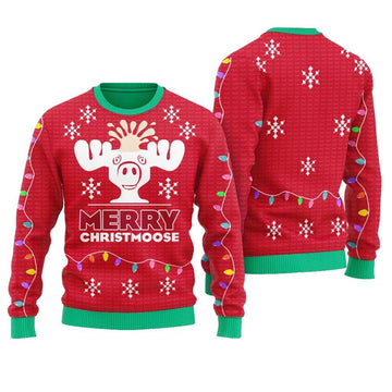 Merry Christmoose National Lampoon's Christmas Vacation Ugly Christmas Sweater - Moonbestprint