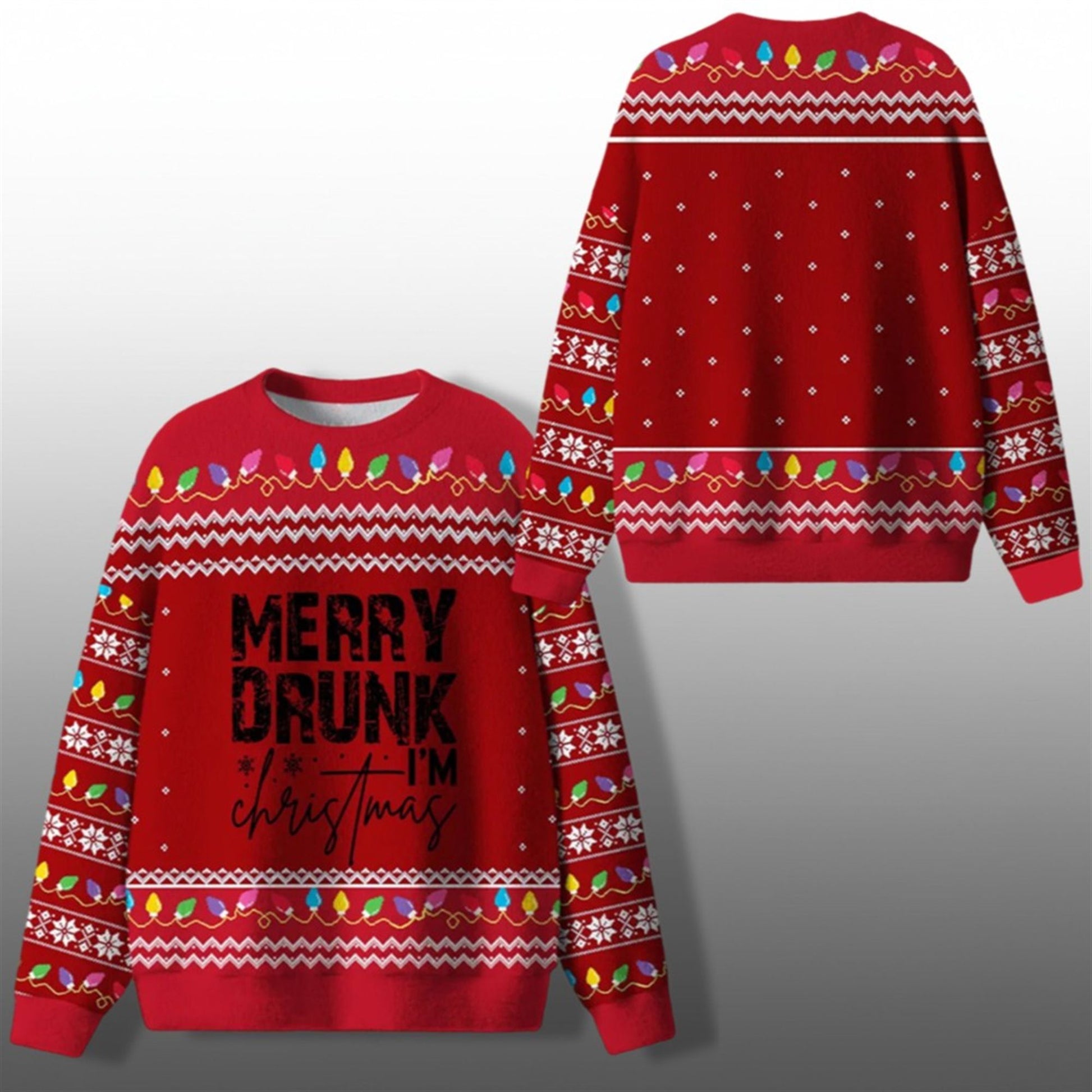 Merry Drunk I'm Christmas Ugly Sweater 2026 Christmas - Moonbestprint