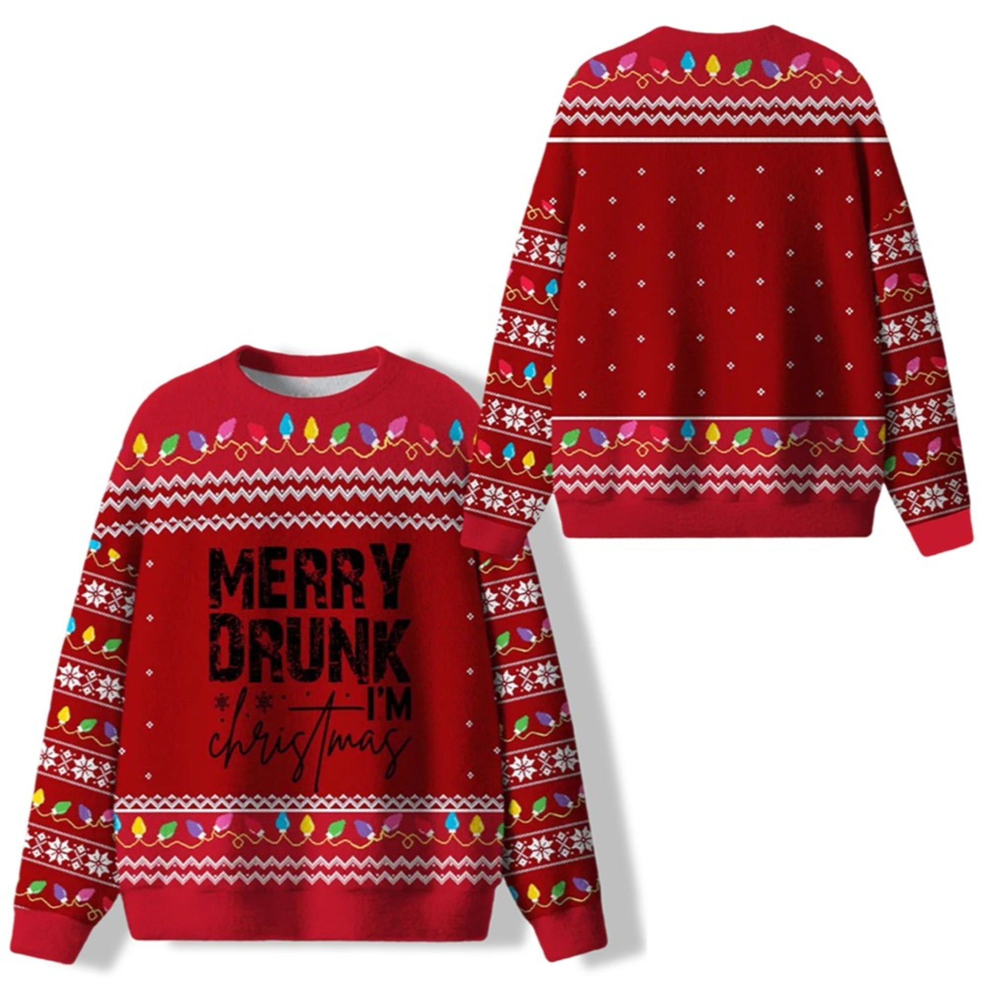 Merry Drunk I'm Christmas Ugly Sweater 2026 Christmas - Moonbestprint