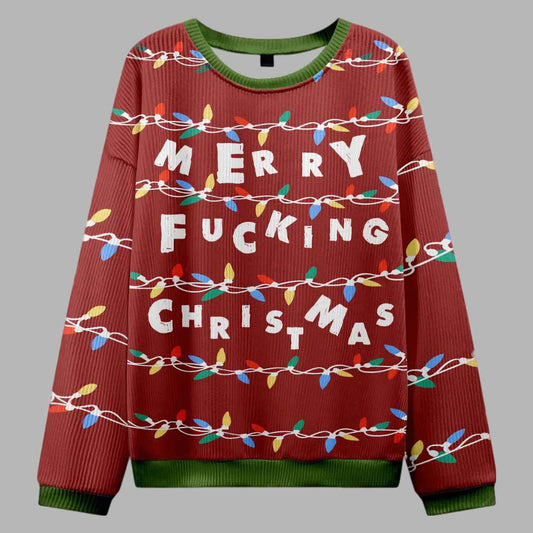 Merry Fucking Christmas Ugly Christmas Sweater - Moonbestprint