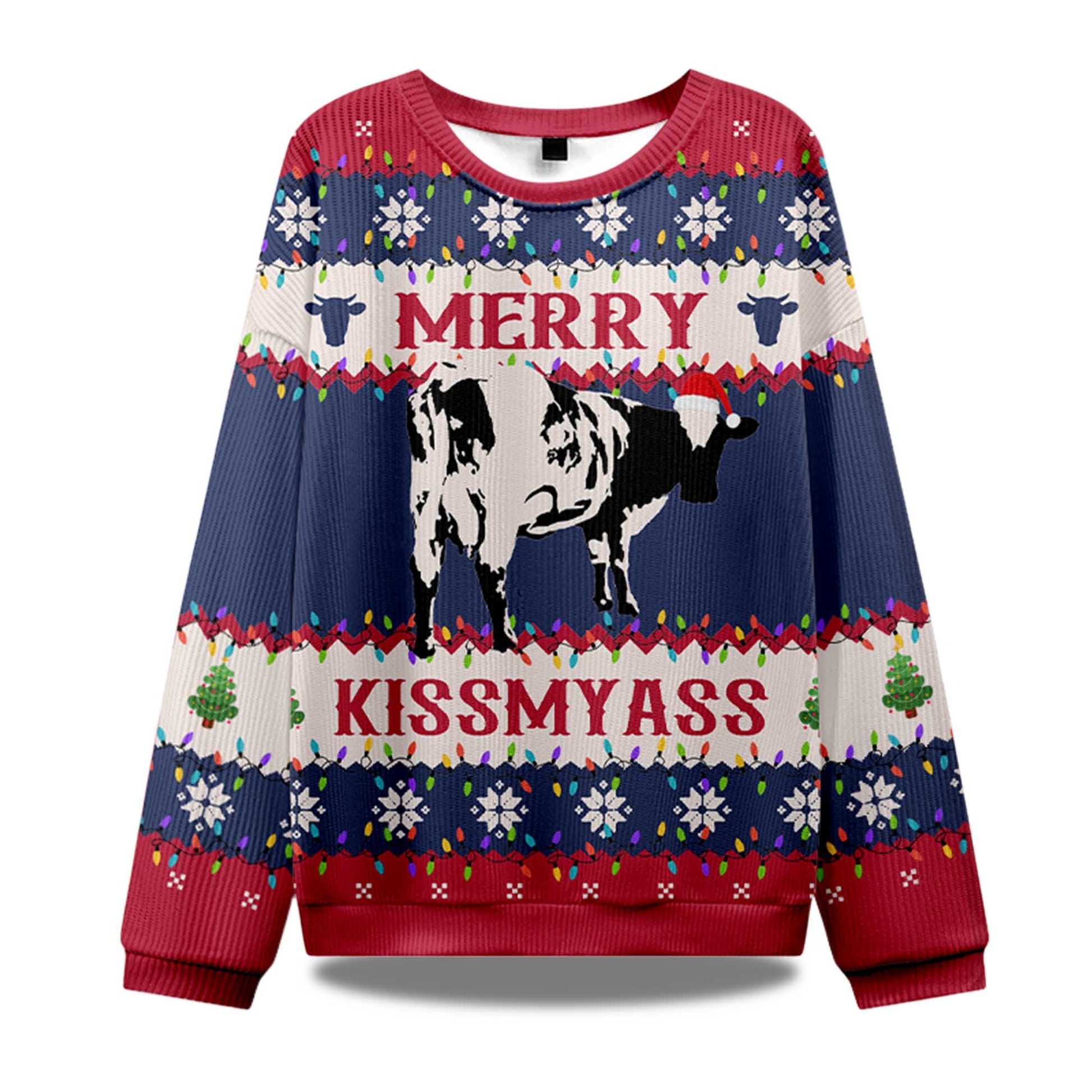 2026 Merry Kiss My Ass Ugly Christmas Sweater Moonbestprint