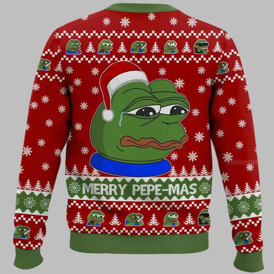 Merry Pepe-mas Christmas Ugly Sweater - Moonbestprint