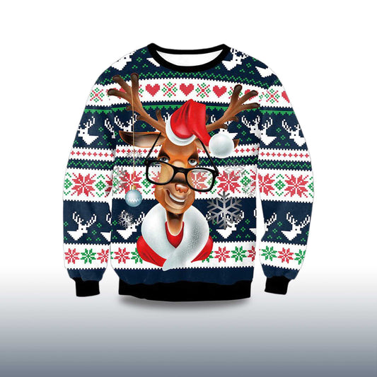 2026 Merry Reindeer Ugly Christmas Sweater Moonbestprint