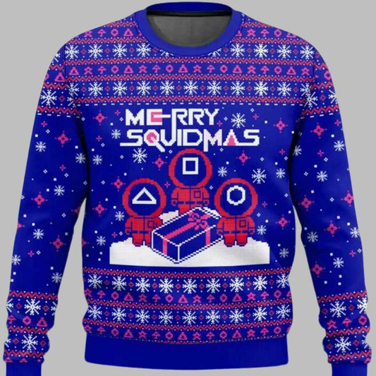 Merry Squidmas Squid Game Ugly Sweater - Moonbestprint