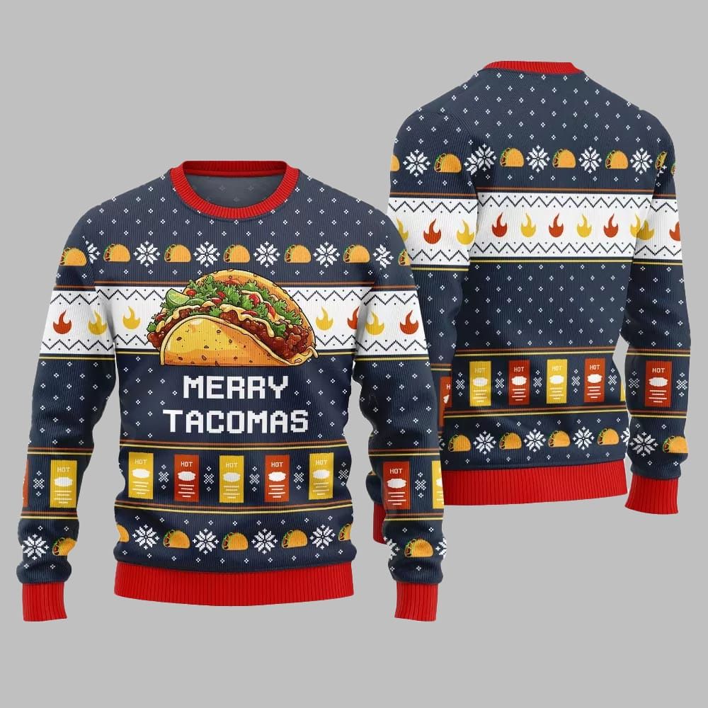 Merry Tacomas Ugly Sweater Christmas 2026 - Moonbestprint
