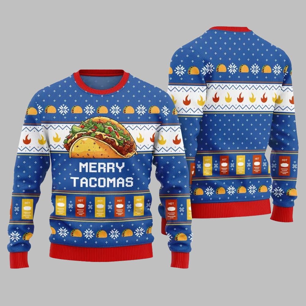 Merry Tacomas Ugly Sweater Christmas 2026 - Moonbestprint