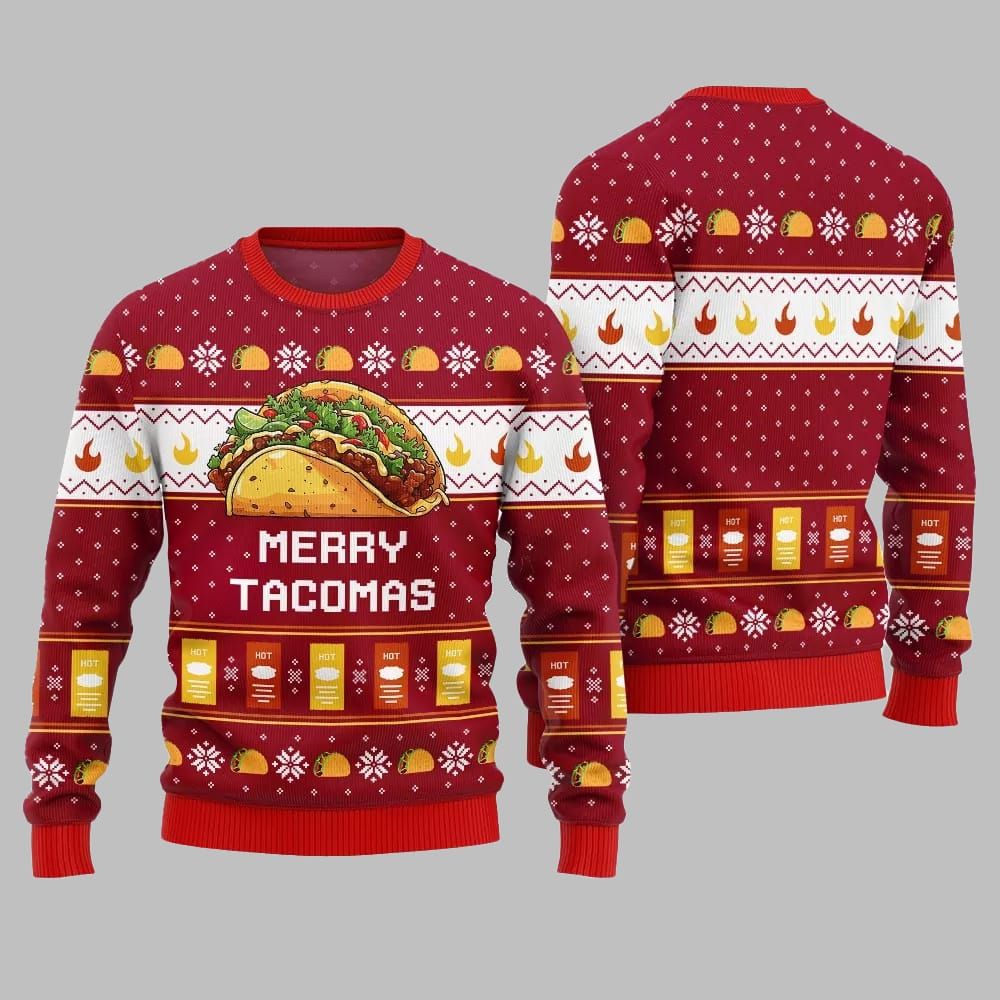 Merry Tacomas Ugly Sweater Christmas 2026 - Moonbestprint