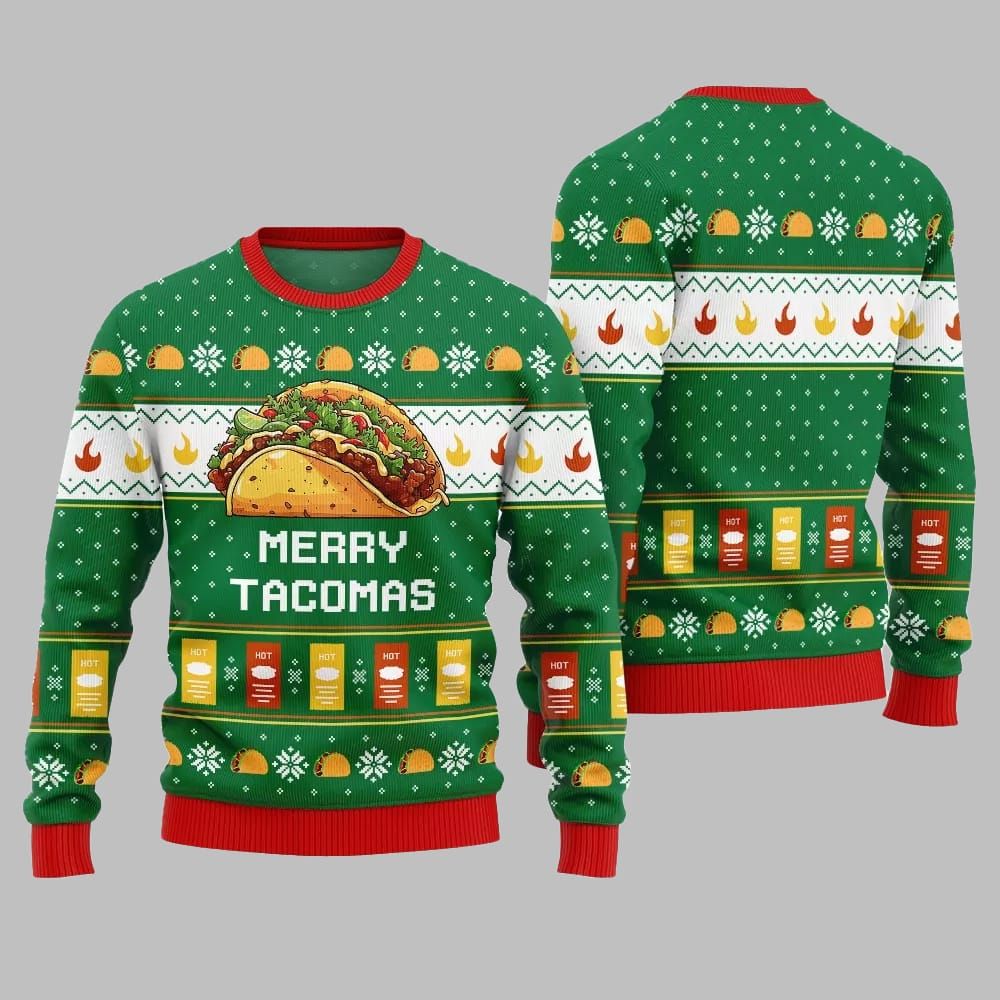 Merry Tacomas Ugly Sweater Christmas 2026 - Moonbestprint