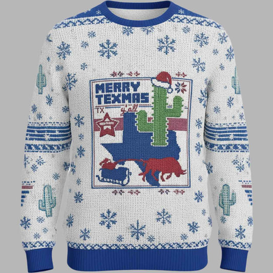 Merry Texmas Y'All Christmas Ugly Sweater - Moonbestprint
