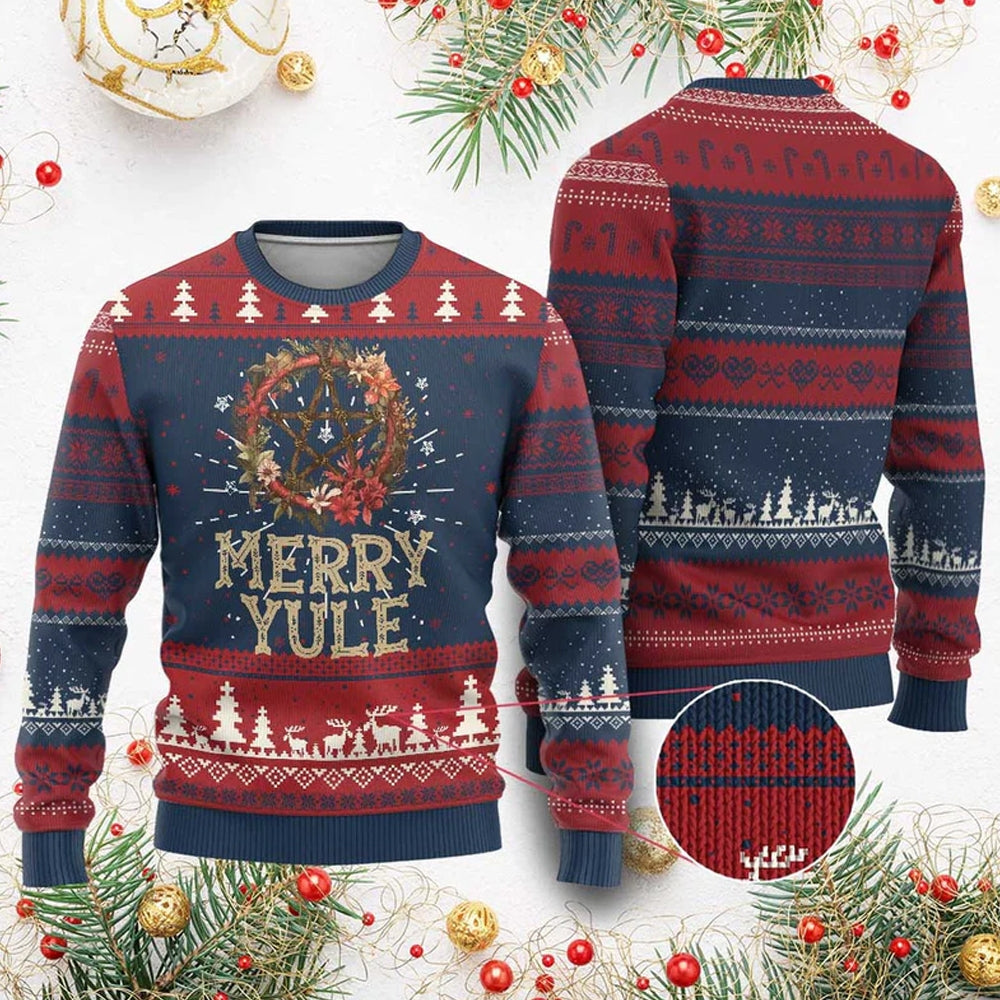 Merry Yule Ugly Christmas Sweater - Moonbestprint