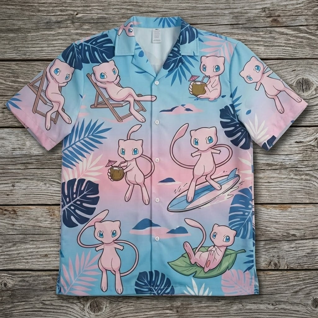 Mew Mystic Bloom Summer 2026 Hawaiian Shirt – Moonbestprint