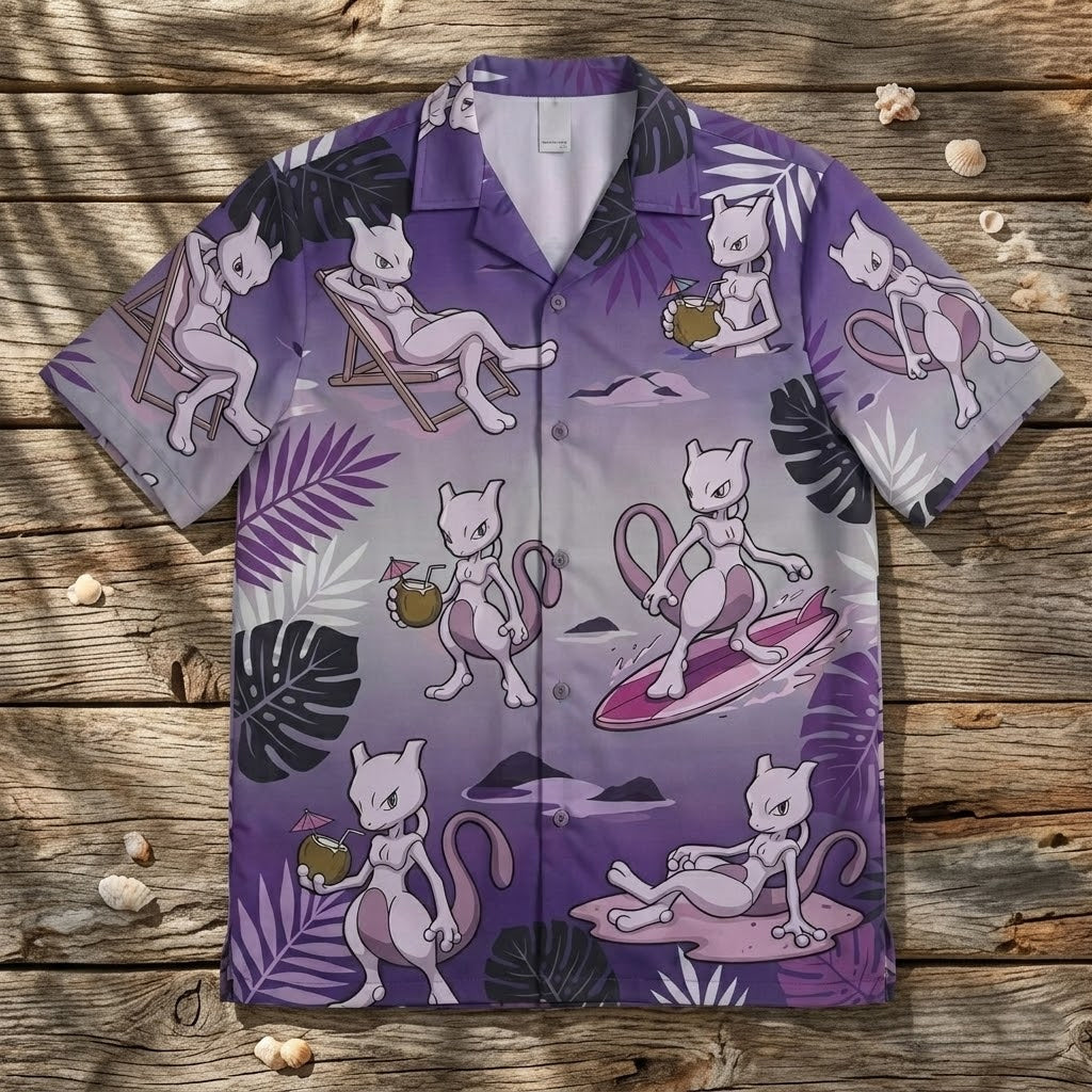 Mewtwo Psychic Power Summer 2026 Hawaiian Shirt – Moonbestprint