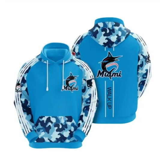 Miami Baseball Team Marlinss 3D Hoodie 2, MLB Hoodie Moonbestprint