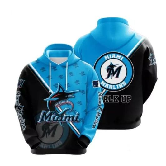 Miami Baseball Team Marlinss 3D Hoodie, MLB Hoodie Moonbestprint