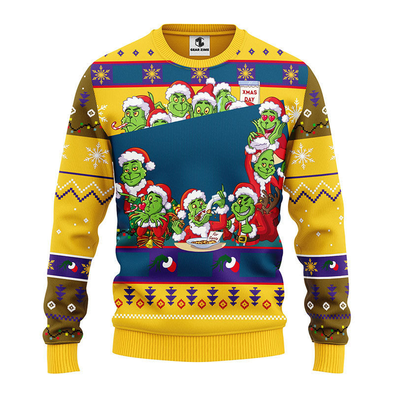 Miami Dolphins 12 Grinch Xmas Day Ugly Christmas Sweater, Grinch Xmas Sweater Moonbestprint