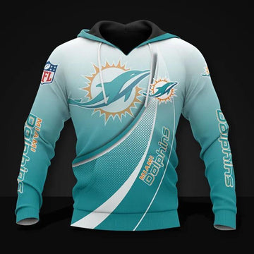 Miami Dolphins All Over Print Hoodie, NFL Hoodie Moonbestprint