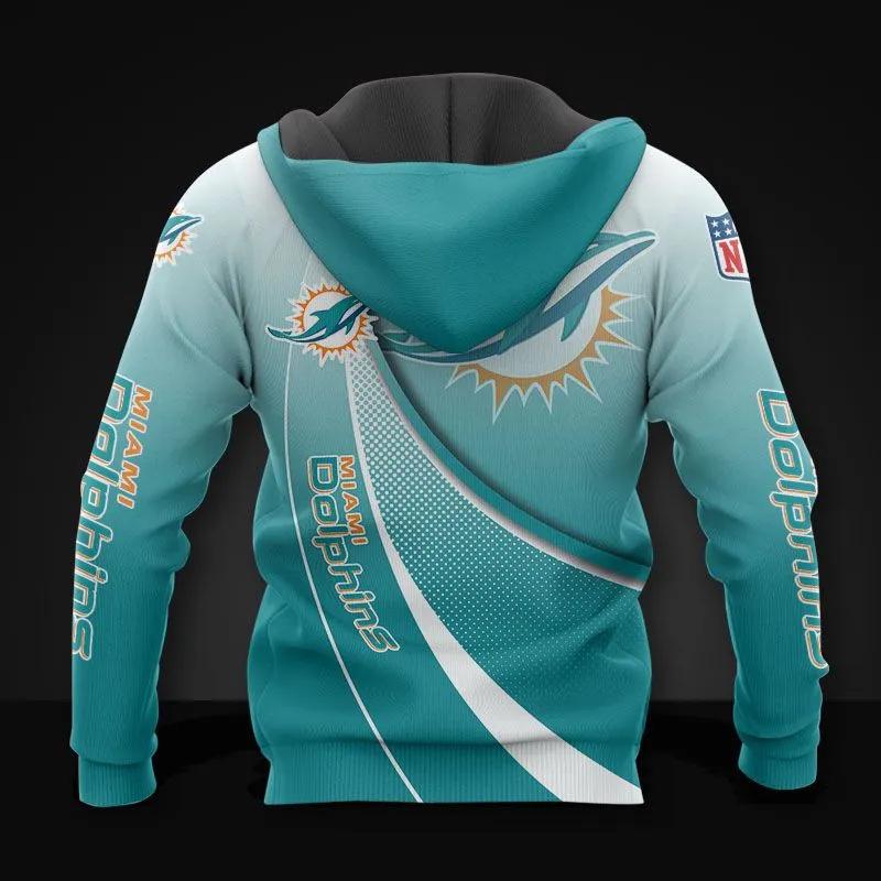 Miami Dolphins All Over Print Hoodie, NFL Hoodie Moonbestprint