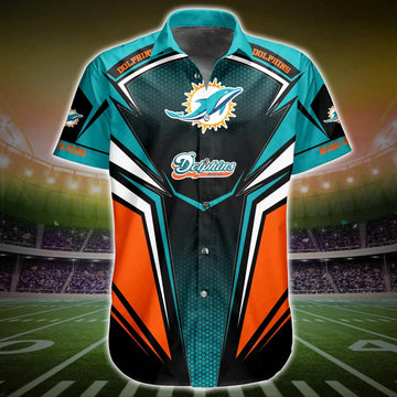 Miami Dolphins Cool Design Hawaiian Shirt, NFL Hawaiian Shirt Moonbestprint