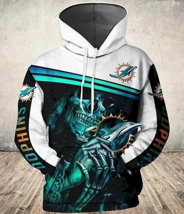 Miami Dolphins Death 3D Hoodie, NFL Hoodie Moonbestprint