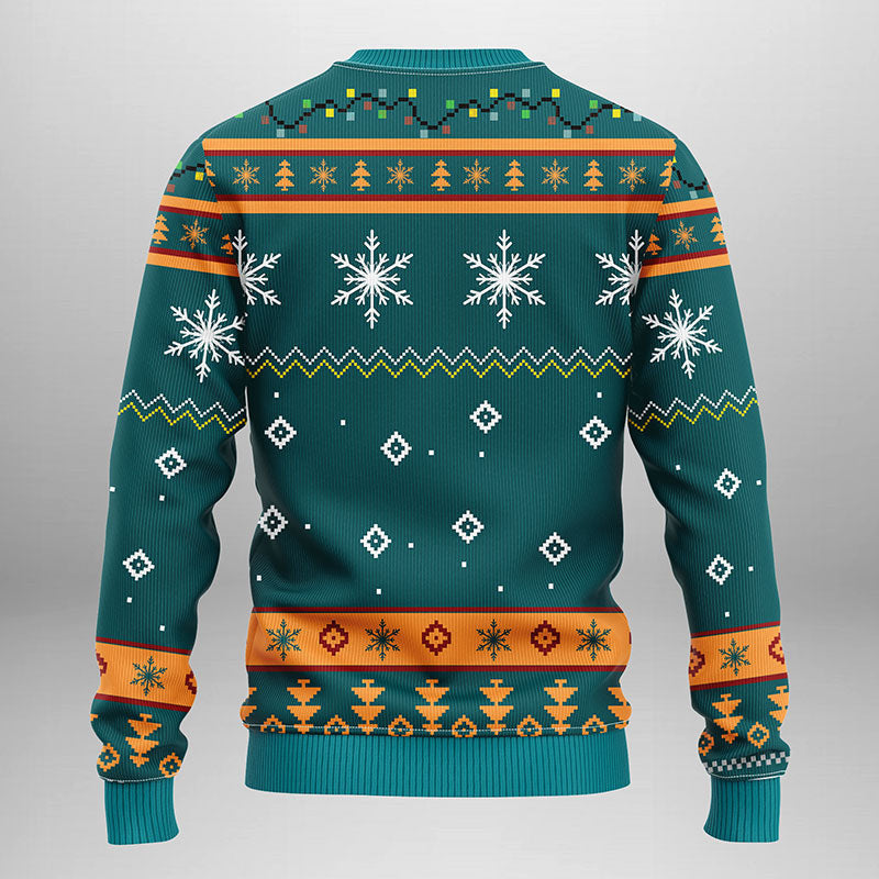 Miami Dolphins Funny Grinch Ugly Christmas Sweater, Grinch Xmas Sweater Moonbestprint