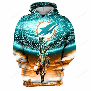 Miami Dolphins Kid Buu Dragon Ball Z 3D Hoodie, NFL Hoodie Moonbestprint