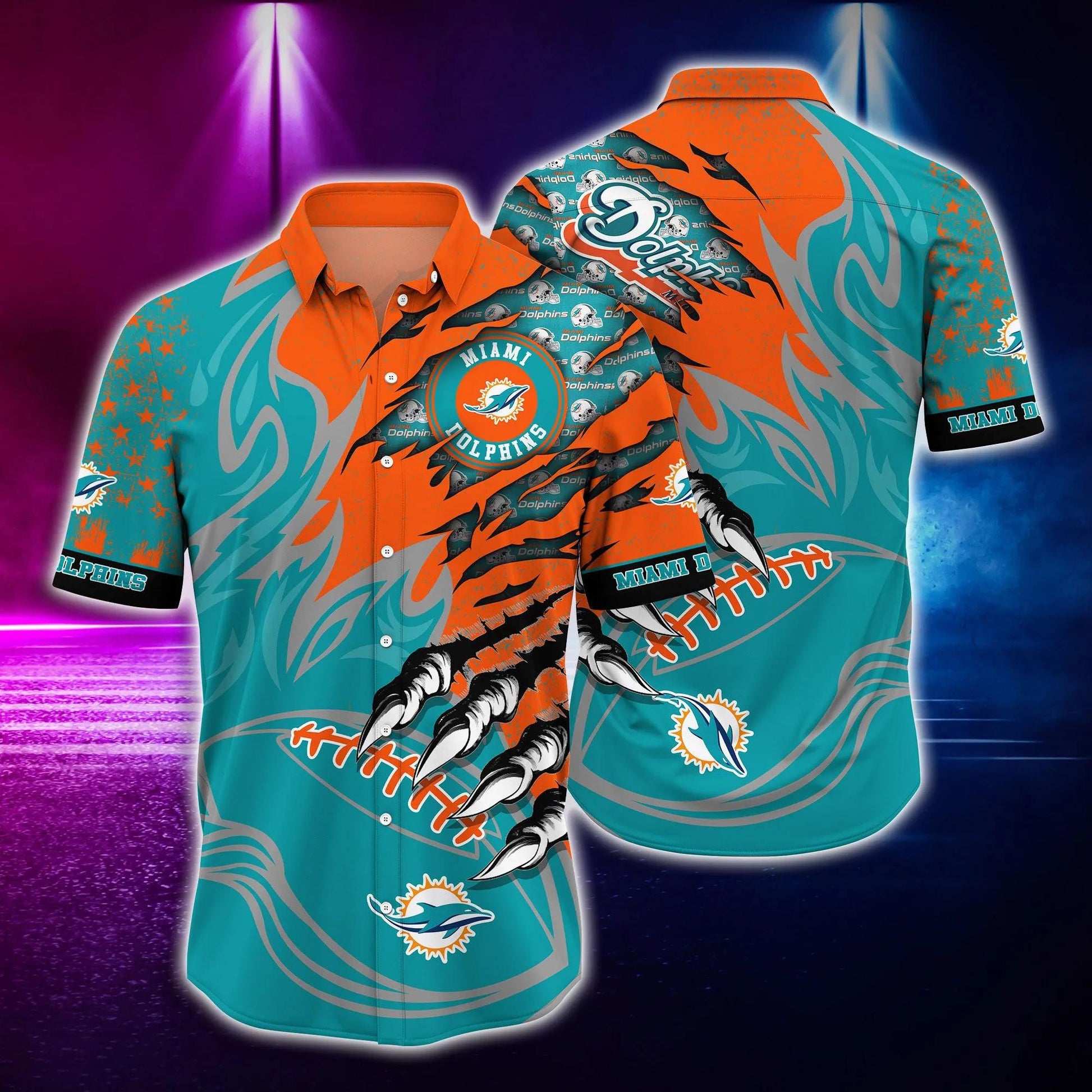 Miami Dolphins Limited Edition Monster Hawaiian Shirt, NFL Hawaiian Shirt Moonbestprint